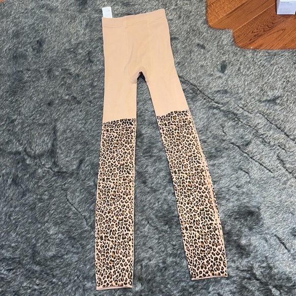 Fashion fleece lined leopard print leggings Sz M - Picture 11 of 12